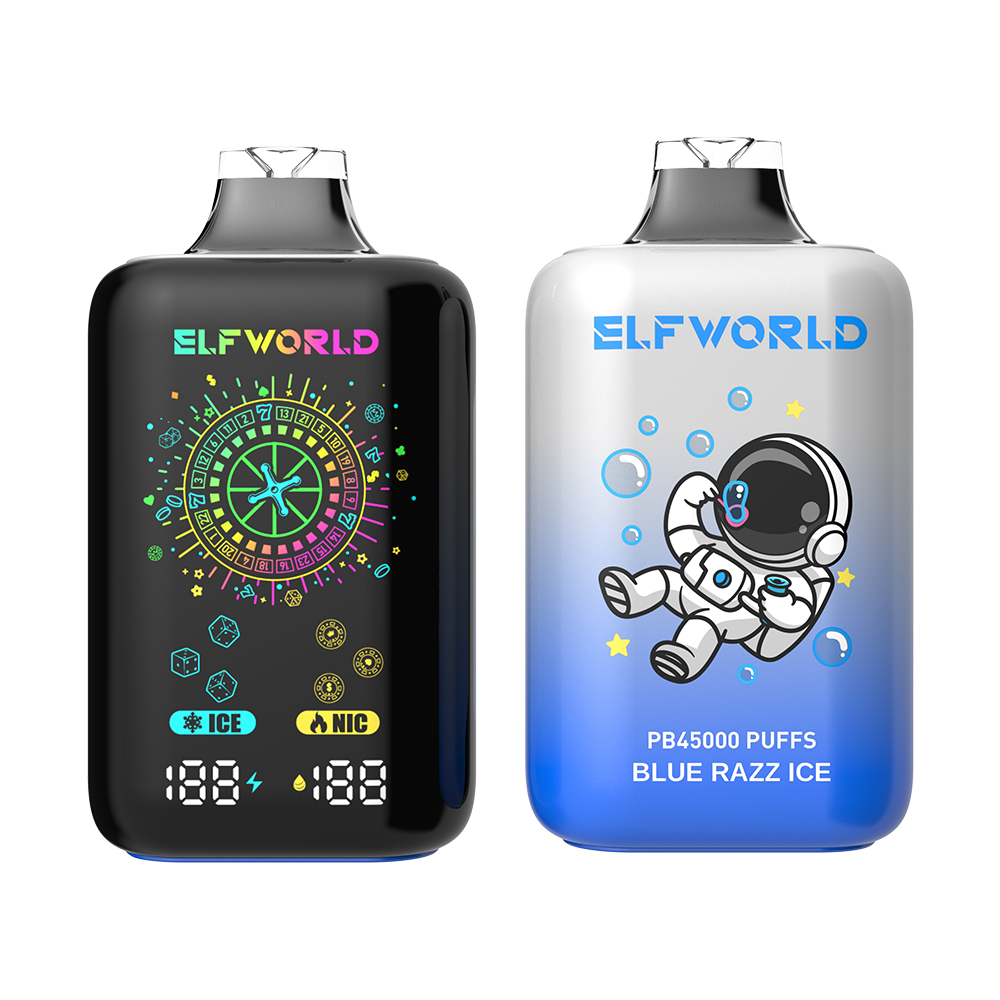 ElfWorld PB 45K Puffs verstellbares Nikotin und Eis-Einweg-Vape