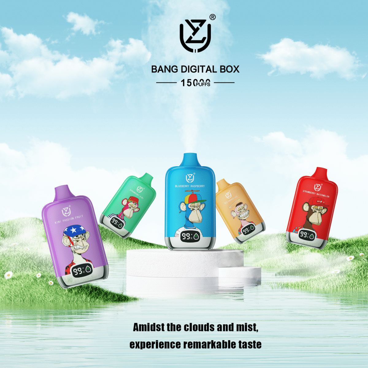 UZY Bang Digital 15000 Puffs Disposable Vape 20ml 0-5% Nicotine LED Screen - Image 4