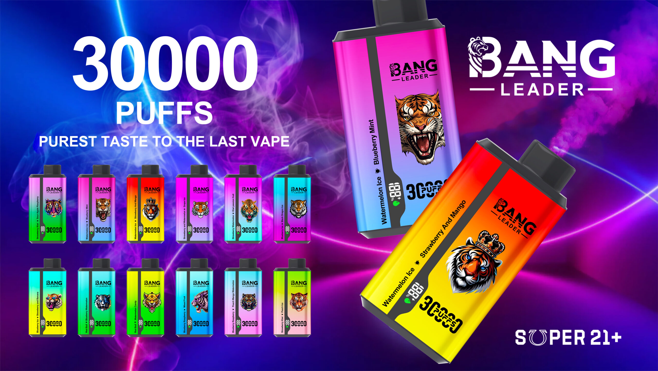 Bang Leader 30000 Puffs 2 in 1 Dual Flavors Disposable Vape All Flavors