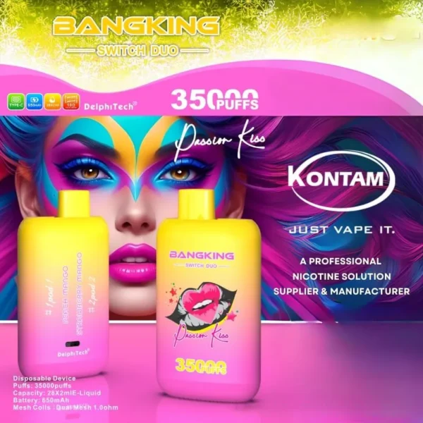 Bang King 35K Puffs Switch Duo 2 in 1 Dual Flavours Vape monouso 56ml 0-5% Nicotina