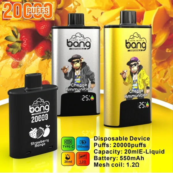 Bang Change Cartridge Disposable 20K Puffs Vape 20ml 0-5% Nicotine