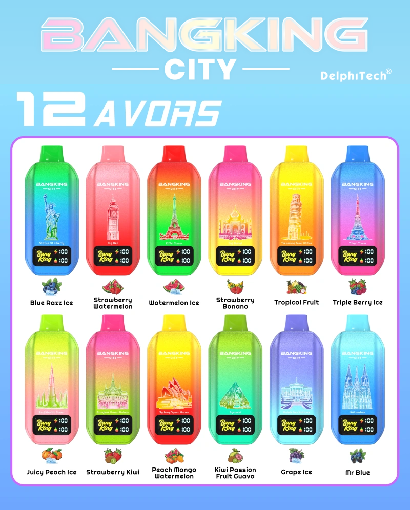 Bang King City 50k Puffs Sabores de vape desechables