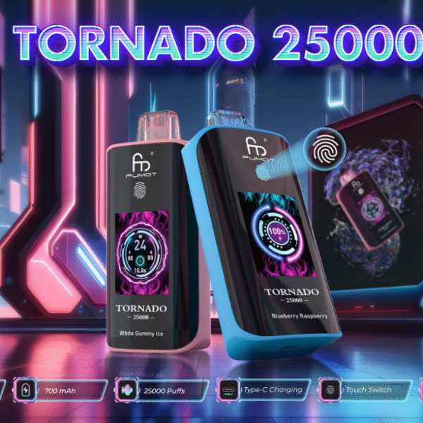 Fumot Tornado 25000 Puffs Disposable Vape 20ml 0-5% Nicotine Type-C Rechargeable
