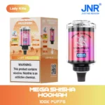 JNR Mega Shisha Hookah 100K Puffs Disposable Vape 60ml 2% 5% Nicotine Smart Screen - obrazek 2