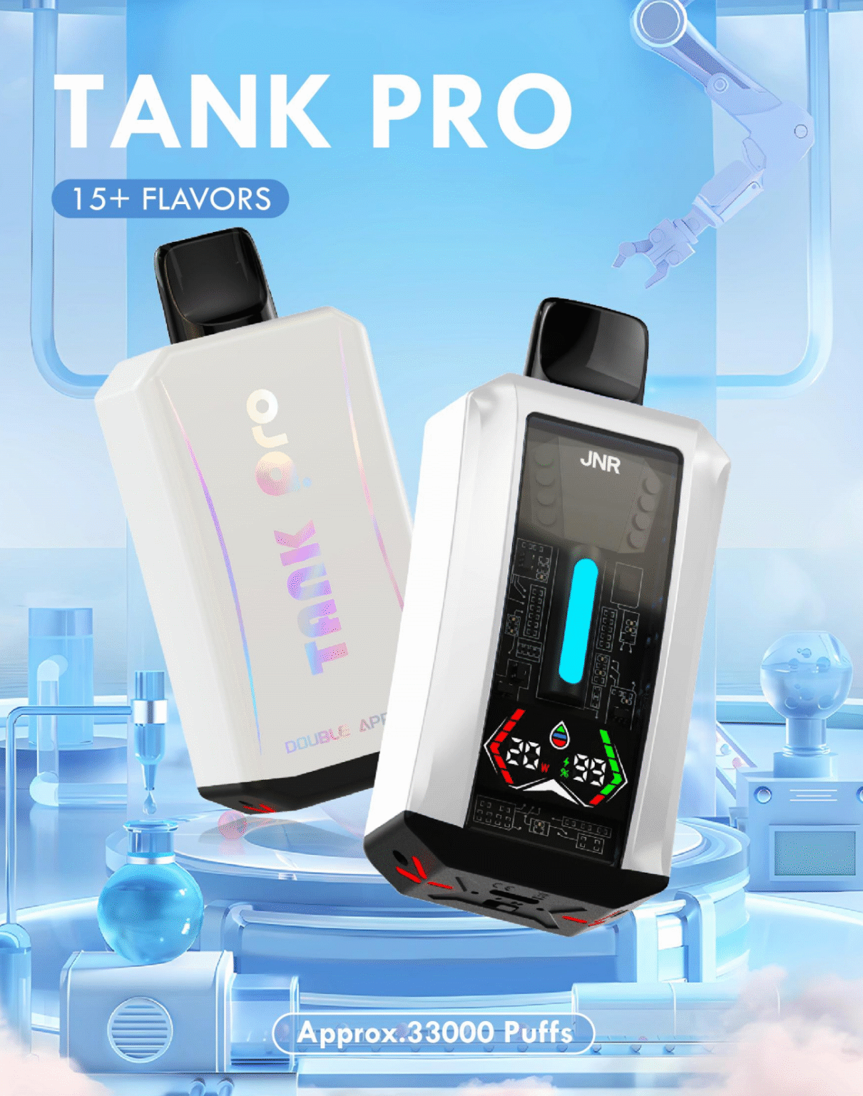 JNR Tank Pro 33000 Puffs Disposable Vape 28ml 2% Nicotine Power Adjustable – Bild 1