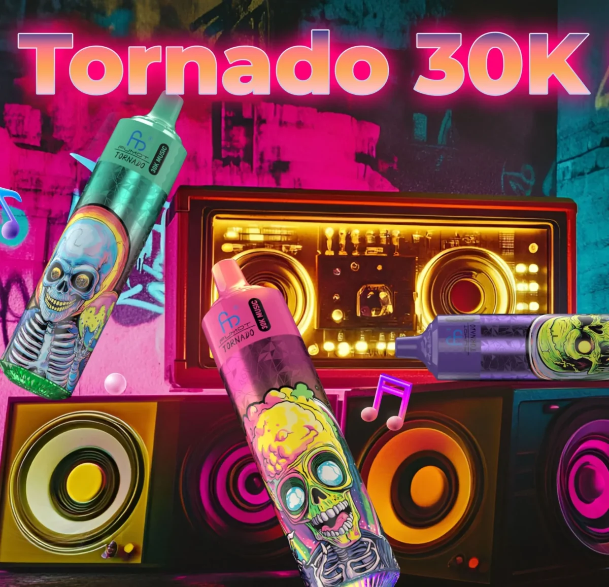 Fumot Randm Tornado 30000 Puffs Music Disposable Vape 30ml 0-5% Nicotine - Image 1