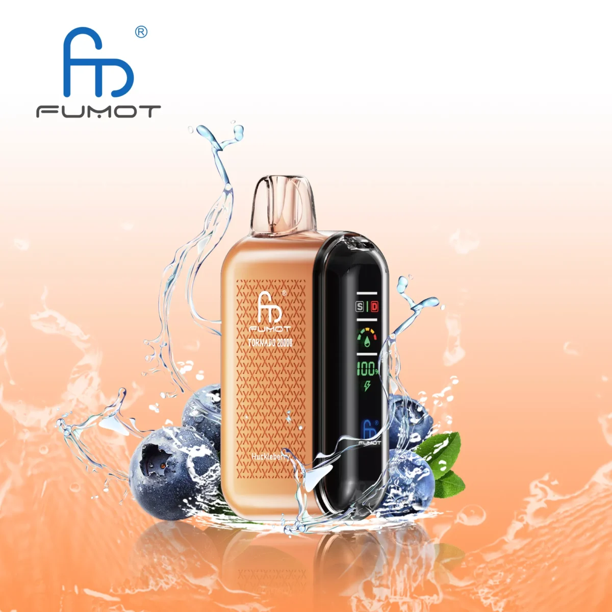 Fumot Tornado 20000 Puffs Vape 20ml 0-5% Nicotine LED Smart Display - Imagen 3