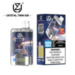 Uzy Crystal Twin 50000 Puffs Doppelgeschmack Einweg Vape Erdbeer-Himbeer-CherryMR-Blau