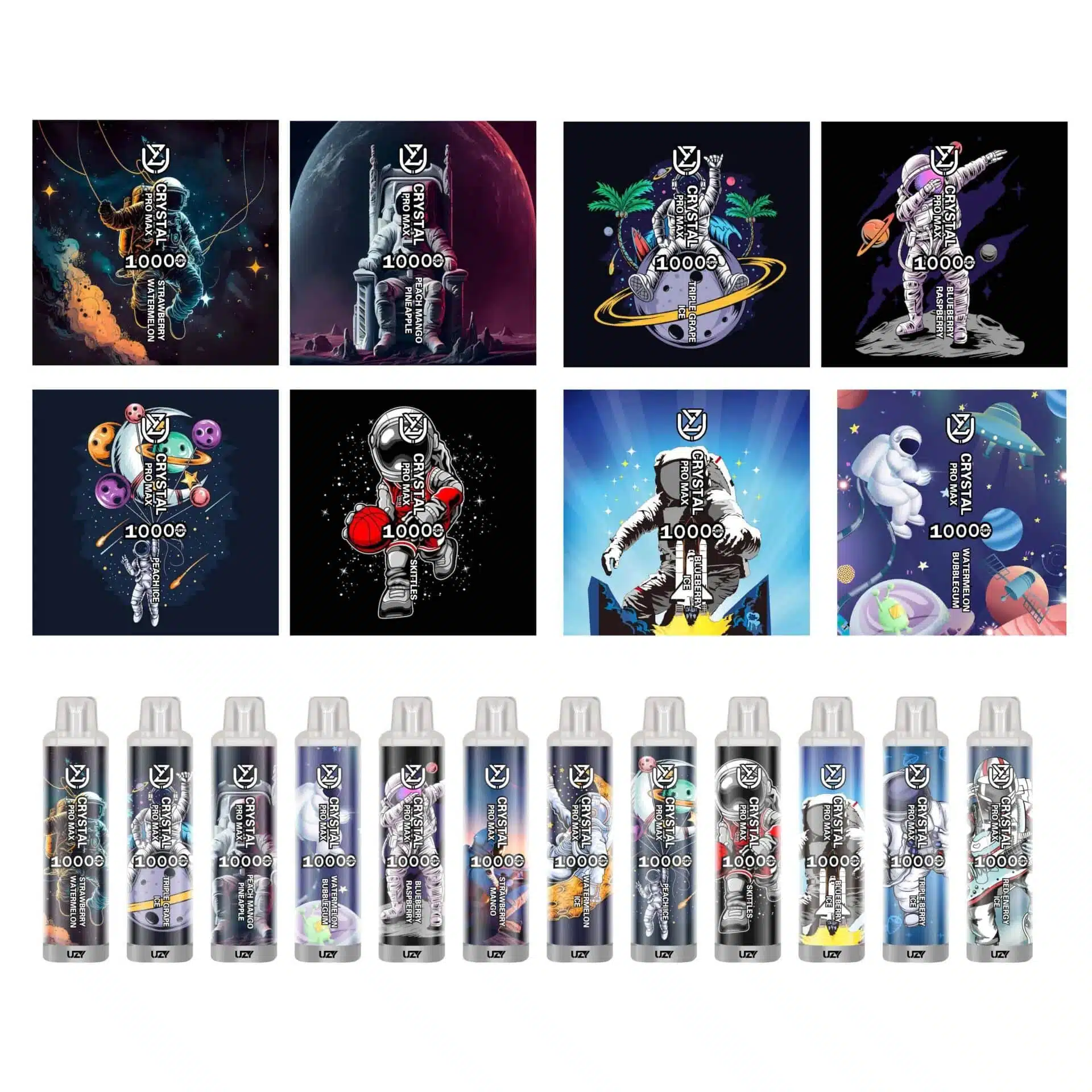 Uzy Crystal Pro Max 10000 Puffs jednorazowe smaki waporyzacyjne