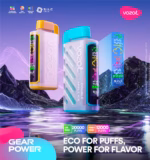 Vozol Gear Power 20000 Puffs 使い捨て Vape 20ml 5% ニコチン ディスプレイ画面