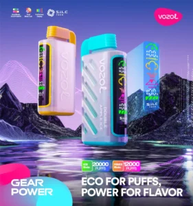 Vozol Gear Power 20000 Puffs Disposable Vape 20ml 5% Nicotine Display Screen