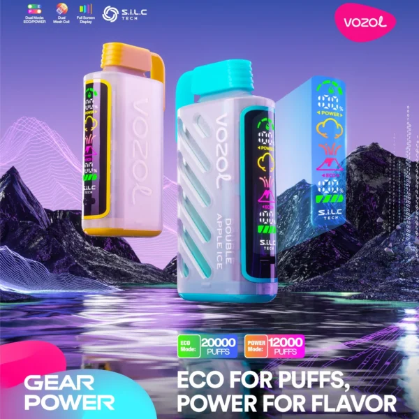 Vozol Gear Power 20000 Puffs Einweg Vape 20ml 5% Nikotin-Anzeigebildschirm