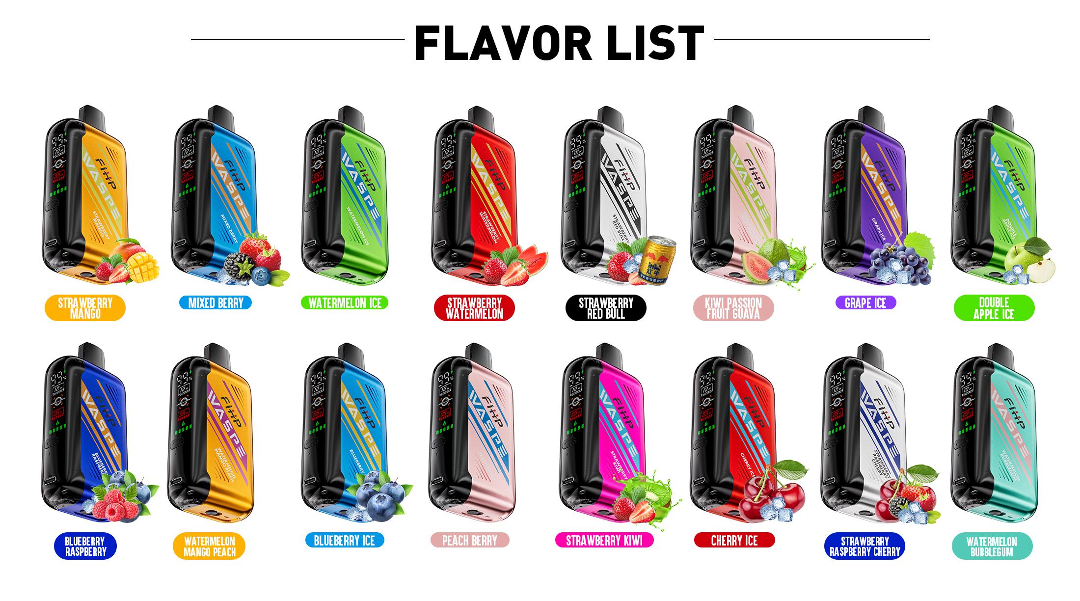 WASPE FIHP 30000 Puffs Disposable Vape Flavors