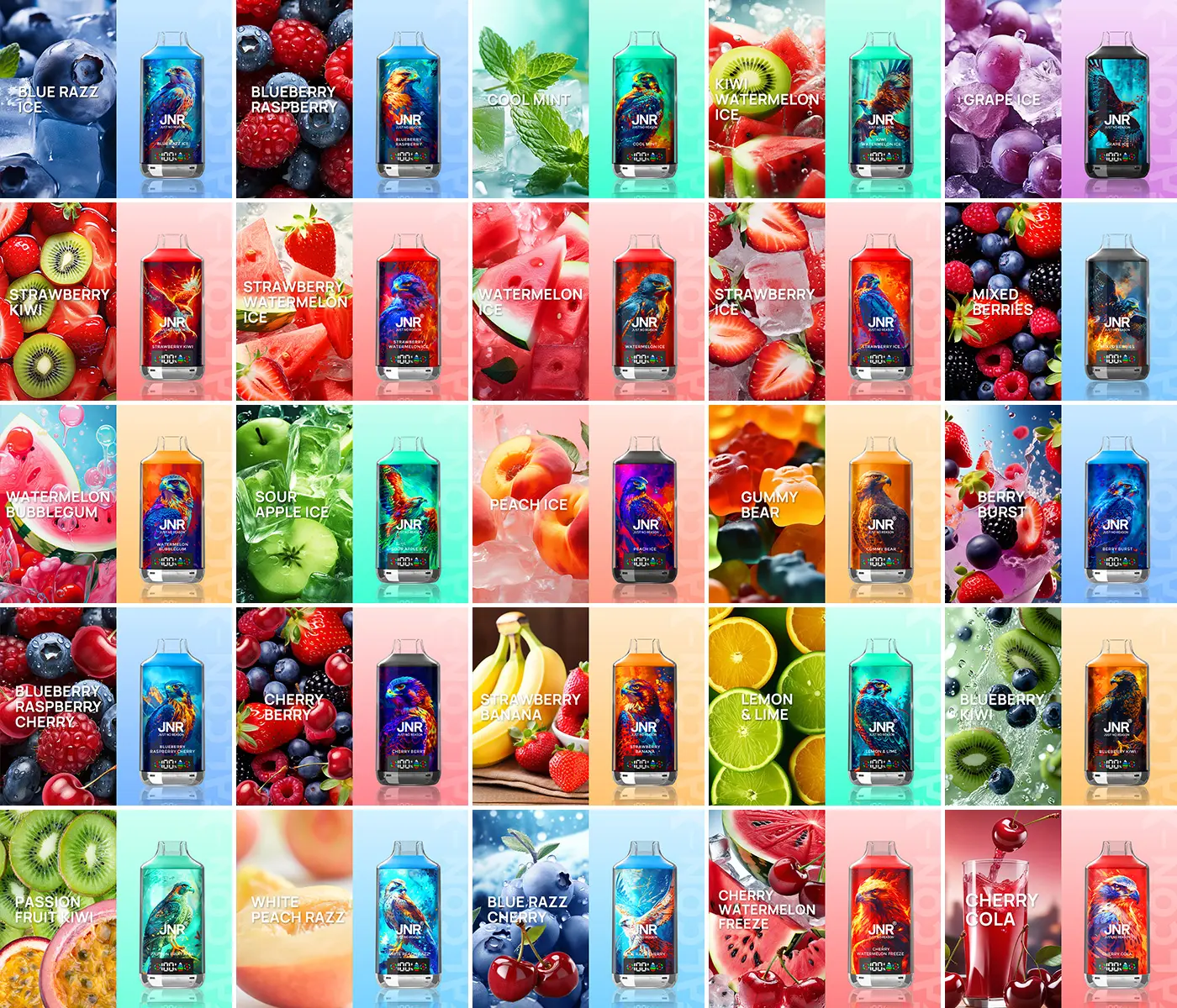 JNR Falcon-X 18000 Puffs Disposable Vape 24ml Flavors