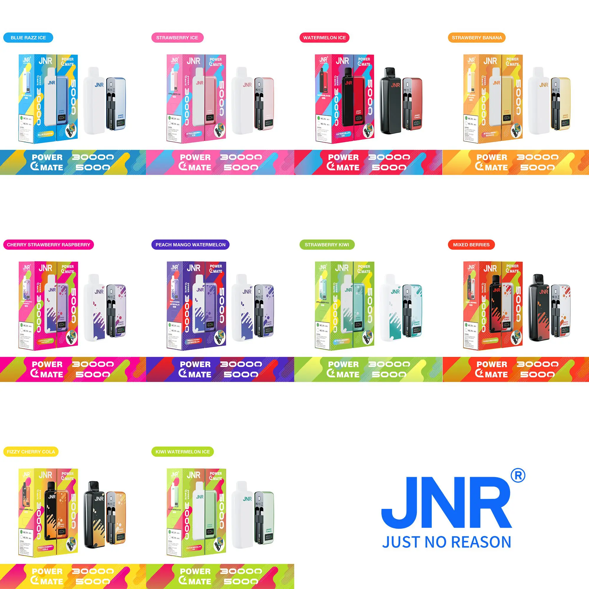 JNR Power Mate 30000 Puffs Disposable Vape Flavors