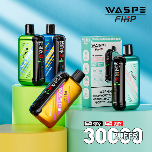 WASPE FIHP 30000 Puffs Disposable Vape 28ml 0-5% Nicotine LED Display