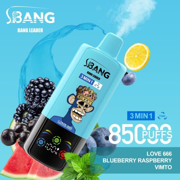 Bang Leader 85000 Puffs 3 en 1 Sabores Vape desechable 60ml 0-5% Nicotina