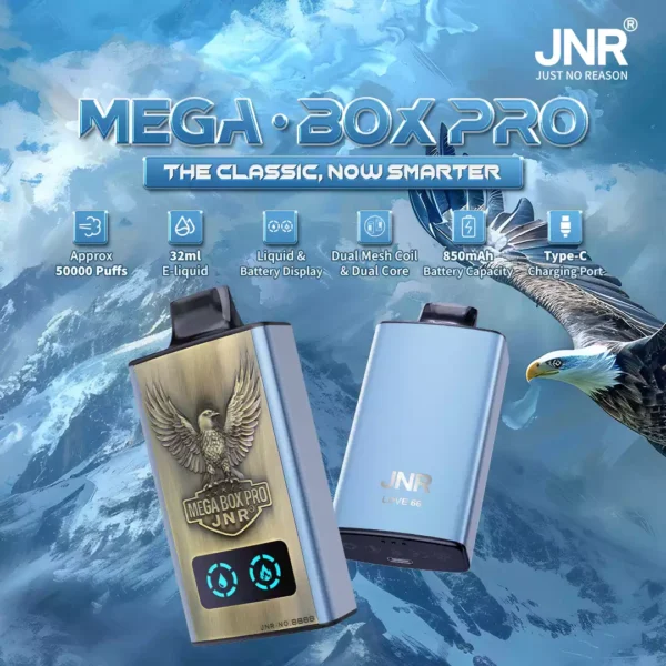 JNR Mega Box Pro 50000 Puffs Vape desechable
