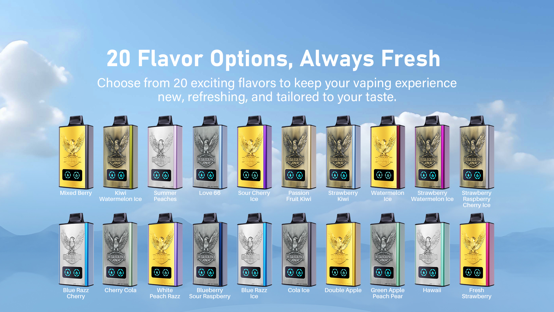 JNR Mega Box Pro 50000 Puffs Disposable Vape 32ml E-liquid