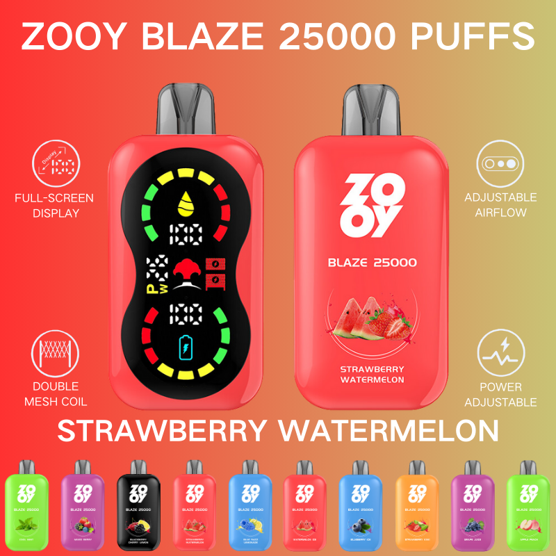 ZOOY BLAZE 25000 Puffs Disposable Vape 2% 3% 5% Nicotine Adjustable Airflow