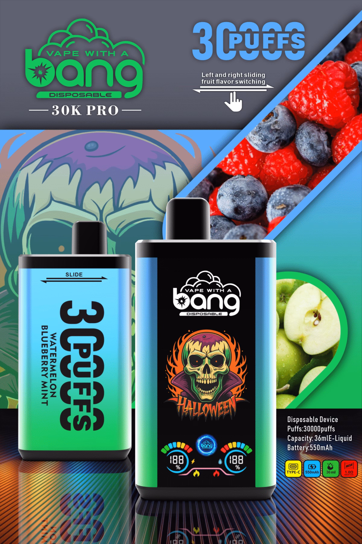 Bang 30K Pro 30000 Puffs Disposable Vape 0-5% nicotin