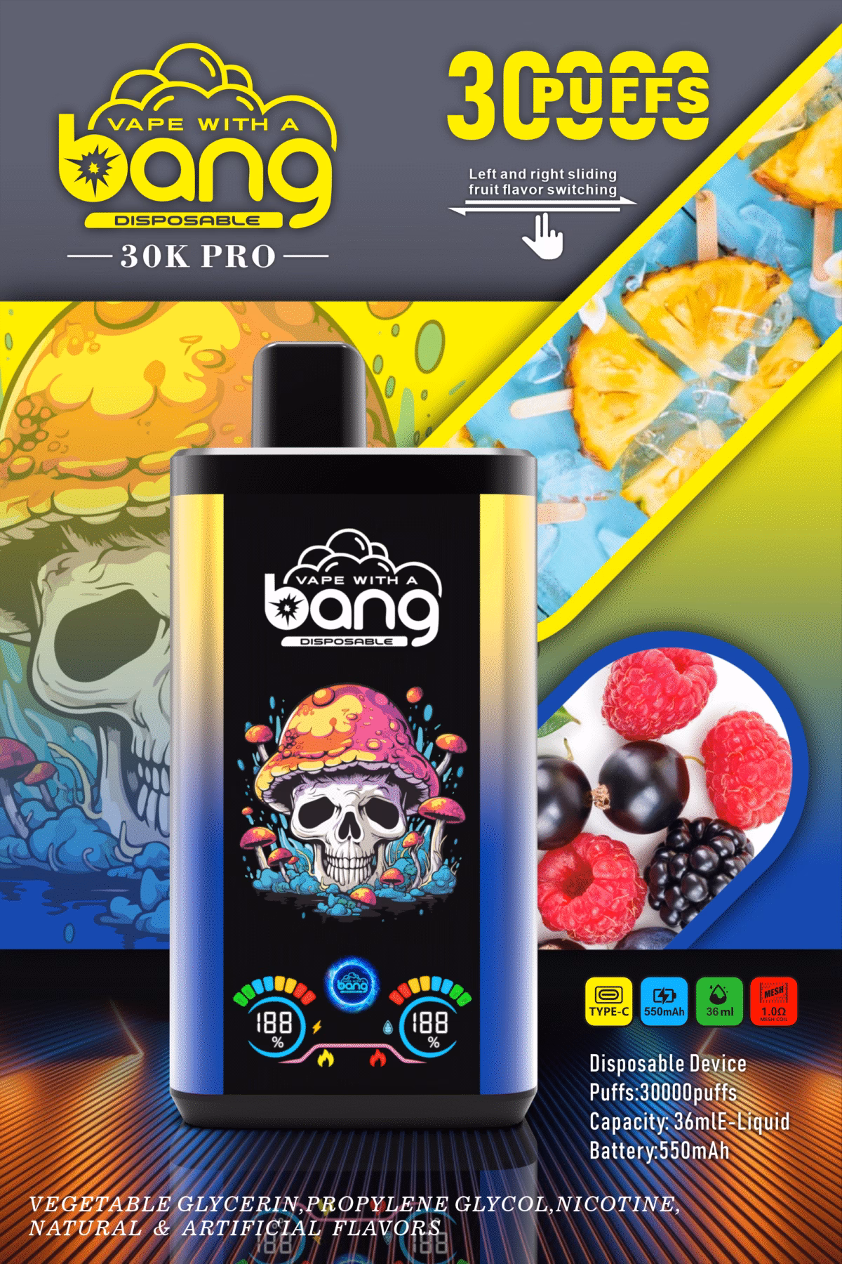 Bang 30K Pro 30000 Puffs Disposable Vape 550 mAh