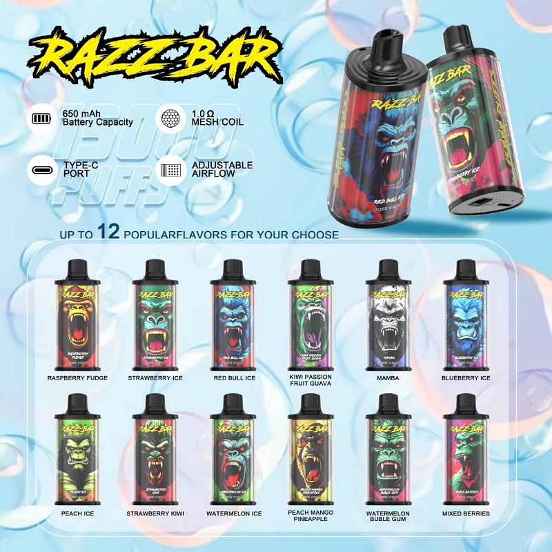 Razz bar 15000 Puffs Disposable Vape Flavors