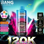 Bang Legend 120K パフ 5 in 1 フレーバー 使い捨て Vape 0-5% ニコチン