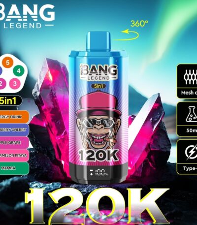 Bang Legend 120K Puffs 5 in 1 Flavors Disposable Vape 0-5% Nicotine