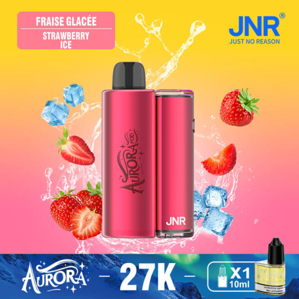 JNR AURORA 27000 Puffs Strawberry-lce
