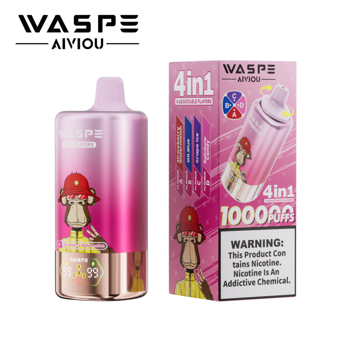 WASPE 4 in 1 Flavors 100K Puffs Disposable Vape