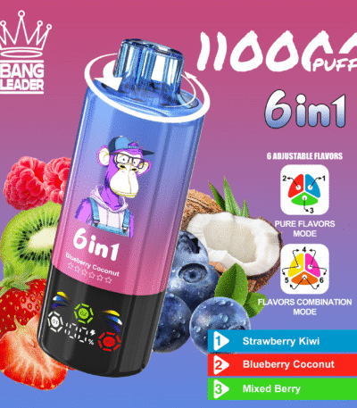 Bang Leader 6-in-1 flavors 110000 Puffs Disposable Vape 12 Flavors