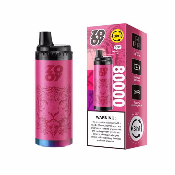 ZOOY King Triple 80000 Puffs 3 In 1 Flavors Disposable Vape 2% 5% Nicotine