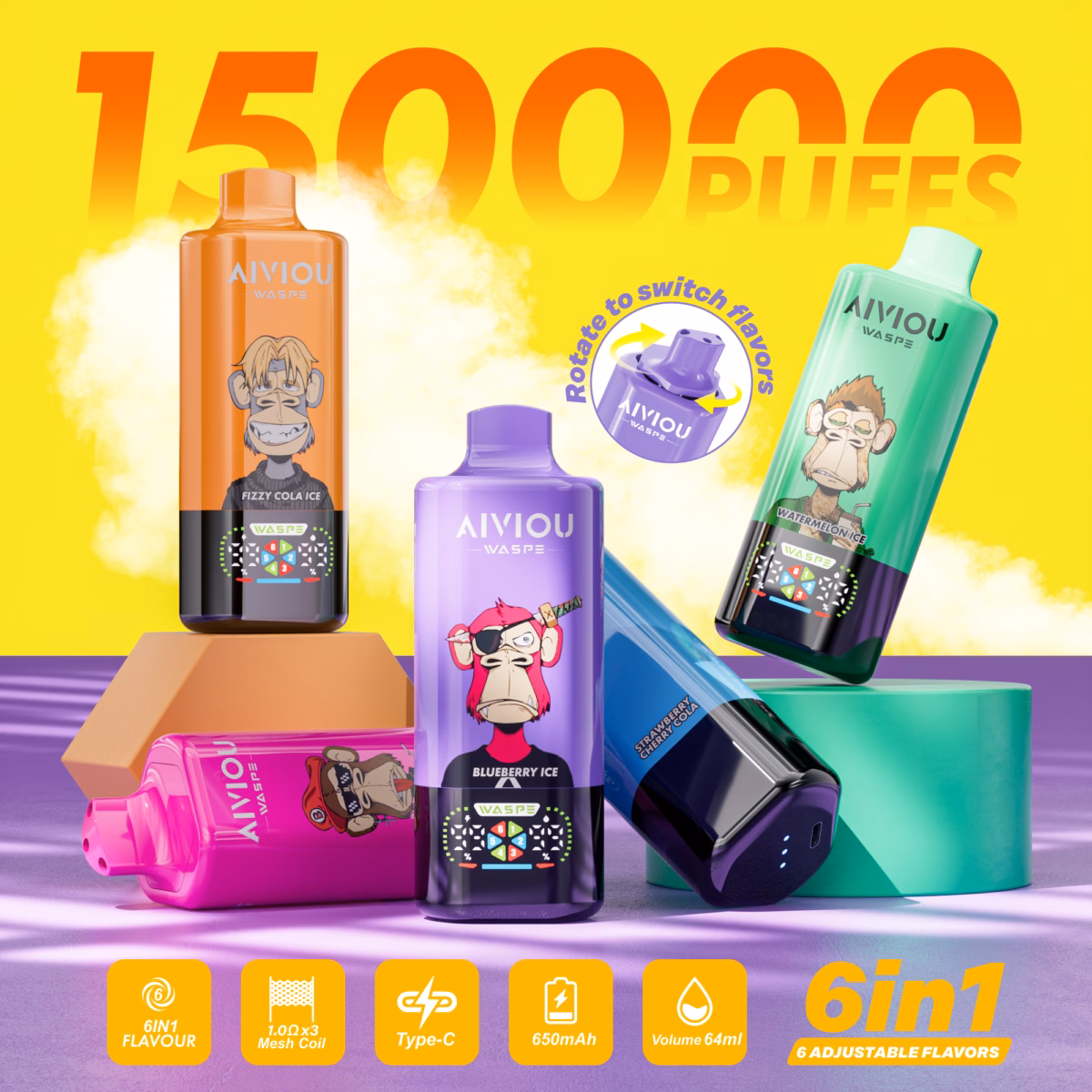 WASPE Aiviou 150K Puffs